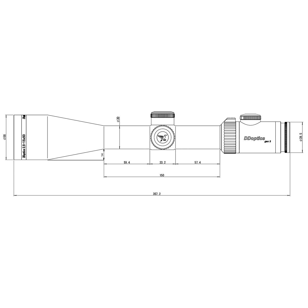 DDoptics Nighteagle V6 2,5-15x50 Gen 3 A4N