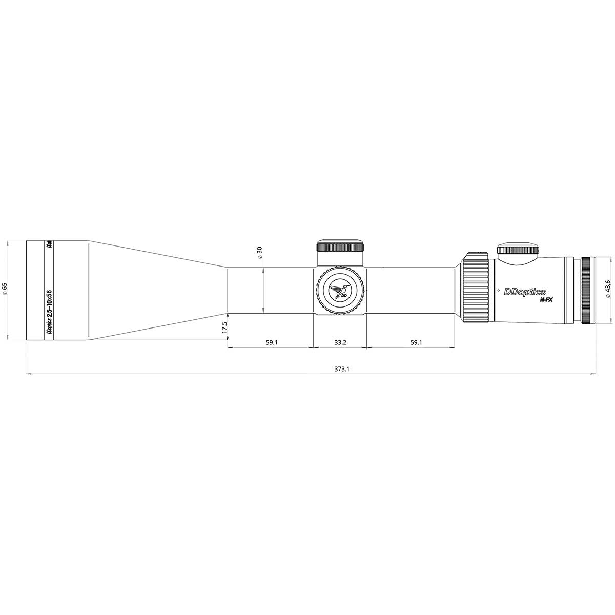 DDoptics Nighteagle NFX V4 2,5-10x56 A4N